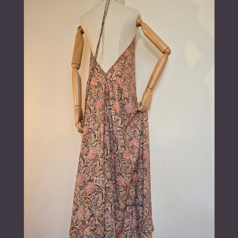 Lara Ethnics Long Backless Multistyle Paisley Dress